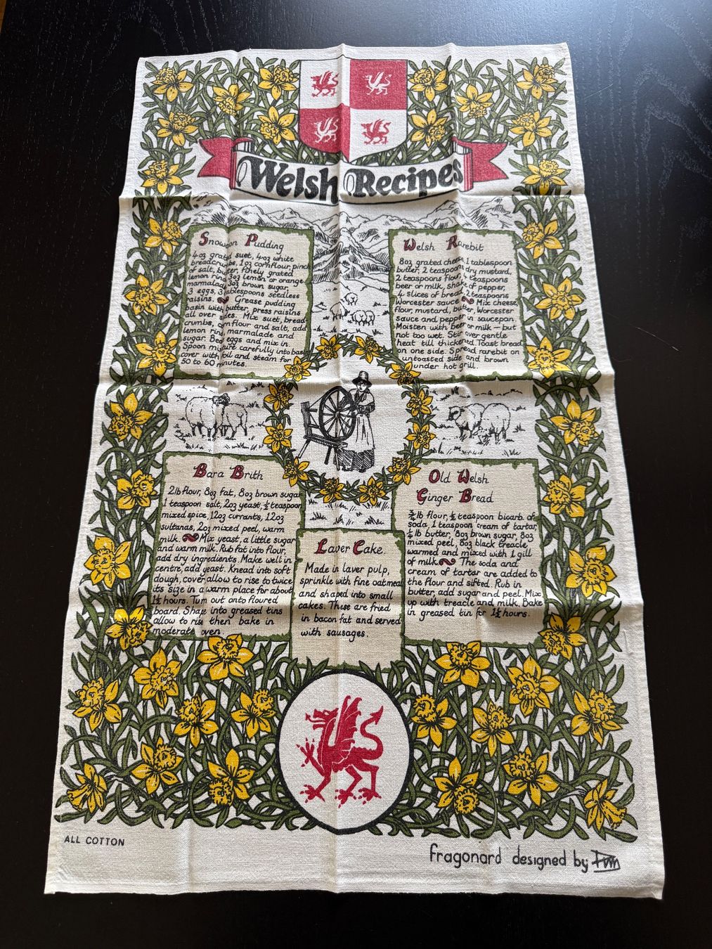 Strofinacci: Welsh Recipes Geschirrtuch, Vintage! – Usato da Erstfeld venduto da Mario_boe0