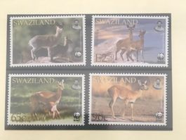 WWF Swasiland 2001 Satz Klippspringer und Oribi postfrisch