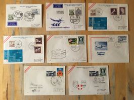 8 Flugbriefe Österreich 1972-76