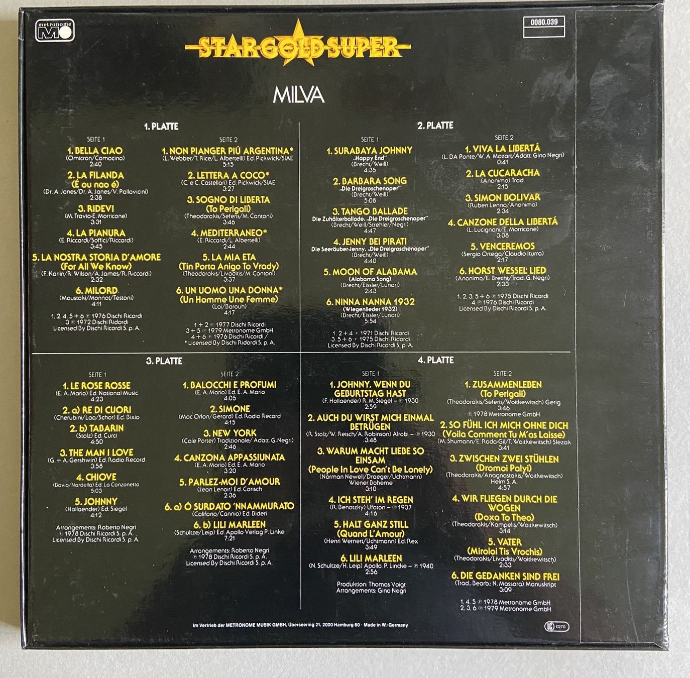 Dischi in vinile: Star Gold Super "Milva" 4 LP + 2 weitere LP – Usato da Böckten venduto da Hansi36 2