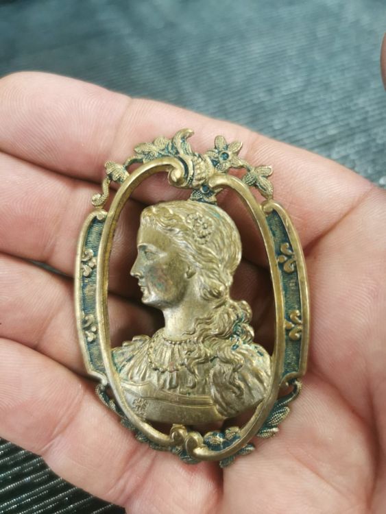 TRES BELLE BROCHE ANCIENNE XIXème Avec EMAUX BRESSANS En ARGENT VERMEIL 02 Jwsl