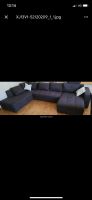 Wohnlandschaft Ecksofa dunkelgrau Stoff guter Zustand