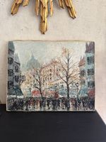 Tableau de Paris, peinture à l'huile, signée Simon Kramer