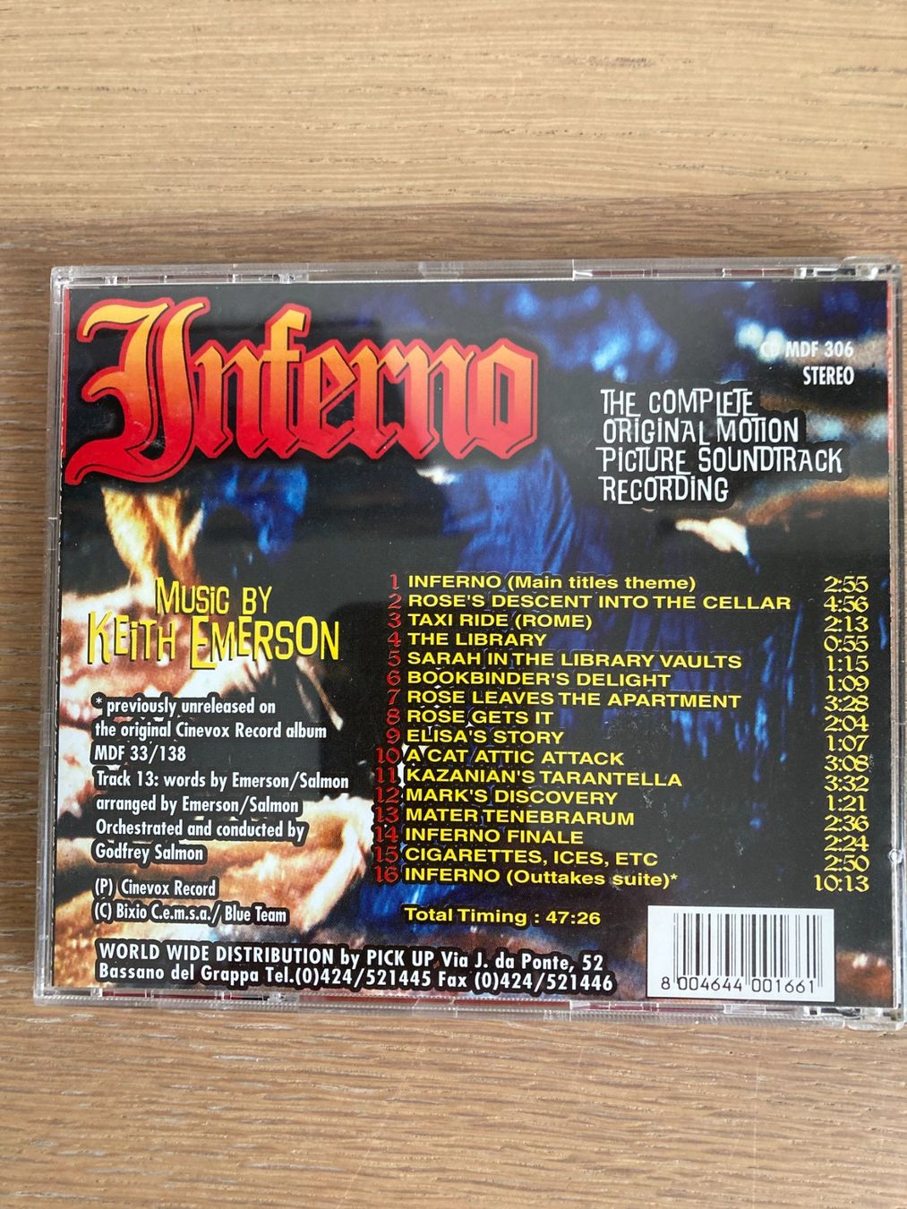 CD: CD INFERNO BY KEITH EMERSON – Usato da Geneve venduto da tigre69 1