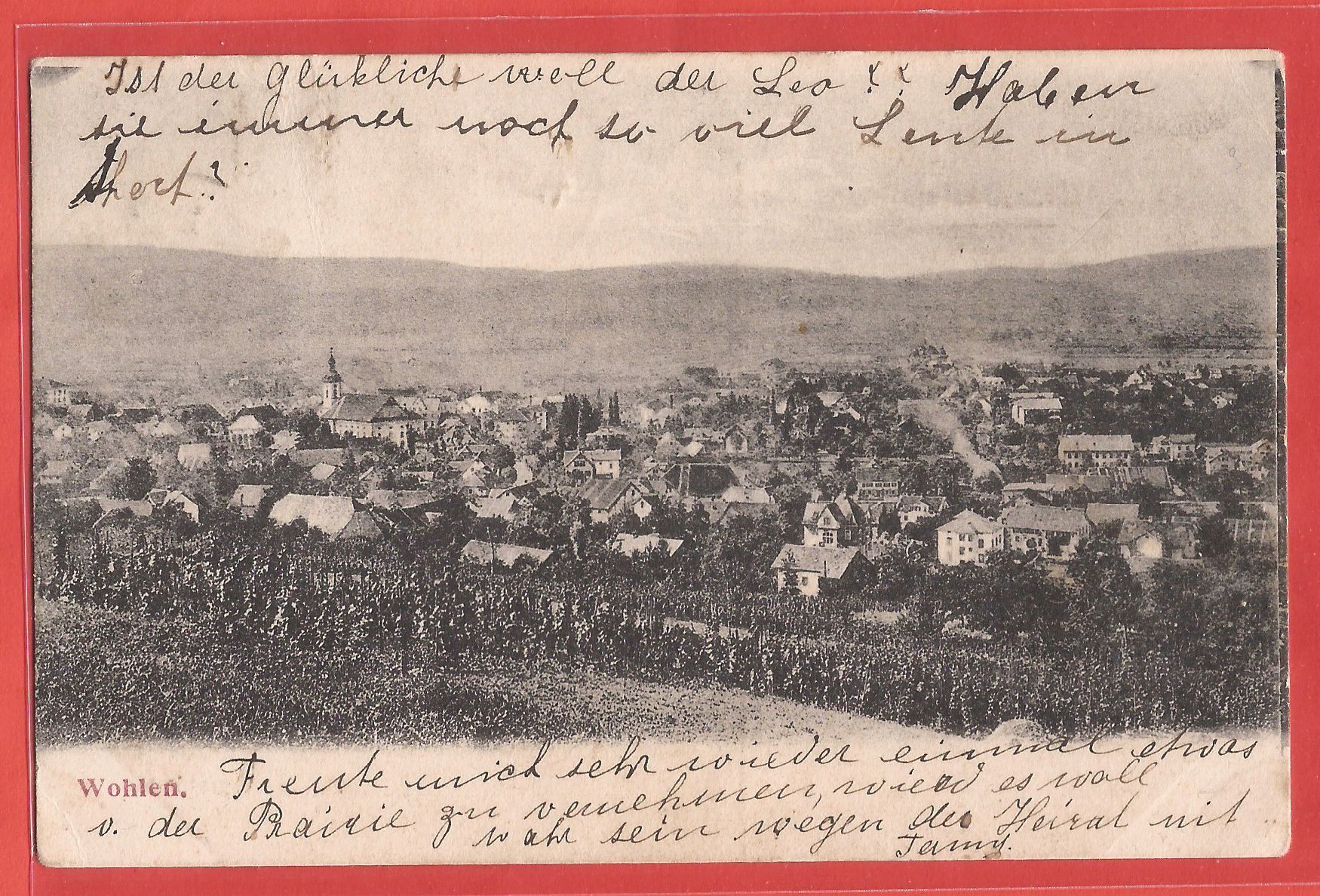 Ansichtskarten: Wohlen AG - 1907 – Gebraucht aus Fislisbach von Porano