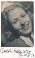 Charlotte Radspieler 1910-67 Autogramm Vintage Foto 9x14cm