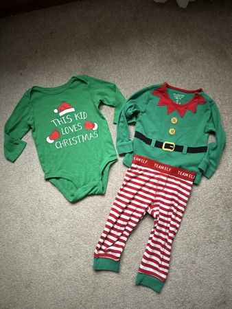 Baby Christmas 68-74-80  kleider Weihnachten Outfits 12-18m