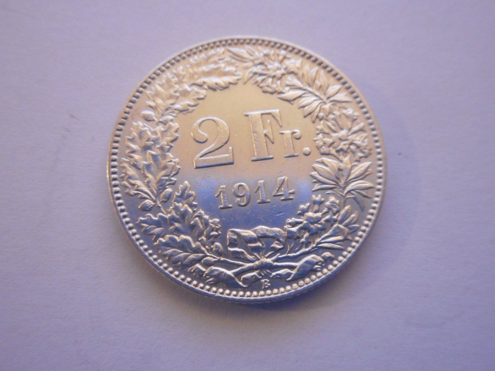 Tutti le monete: 2 Fr. 1914 silber vorz – Usato da Kriegstetten venduto da pizlad2010 1