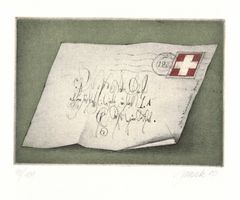 Alois Janak Farbradierung handsigniert