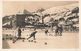 St. Moritz GR Curling auf dem Eis belebt