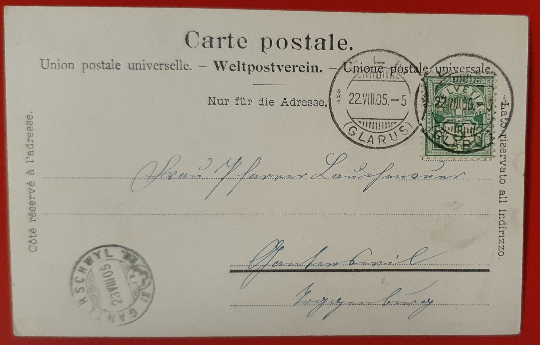 Cartoline postali: Elm 1905 - mit Hausstock – Usato da Kreuzlingen venduto da Rschweiz1 1