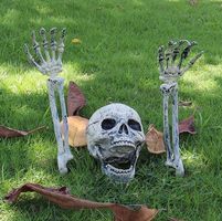 Halloween Knochen Erdspieße Garten Boden Deko Gebeine Skelet