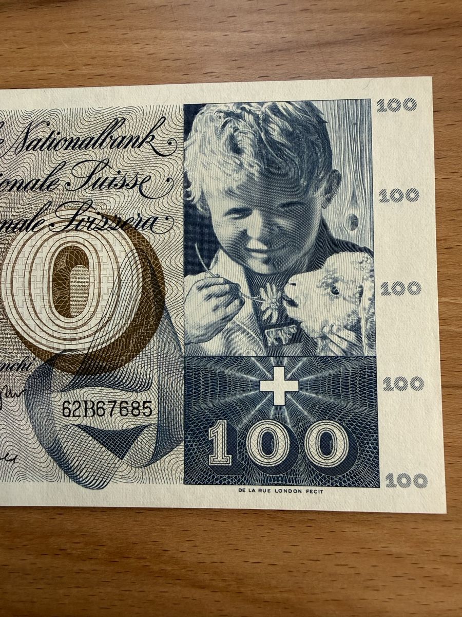 Banconote: Schweizer 100 Franken Banknote – Usato da Grenchen venduto da Bastet007 2