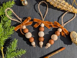 Handgefertigte Perlen-Weihnachtsdekoration - 3-teiliges Set