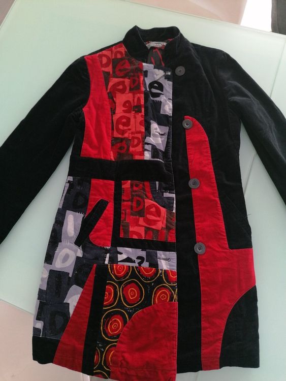 Manteau Desigual Taille 40 - Style Caban Multicolore - Occasion Très Bon état