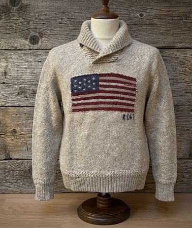 Original Polo by Ralph Lauren Pullover mit Flagge Grösse M