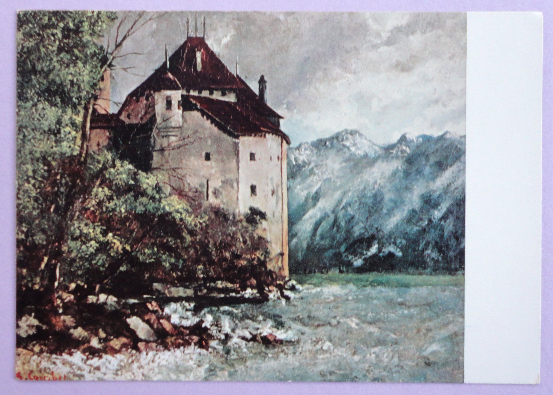 Cartoline postali: Gustave Courbet, Chillon et les Vagues – Usato da Fétigny venduto da Billy2miny
