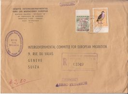 Venzuela Mi 1457 + 1478 auf Umschlag IOM nach Genf