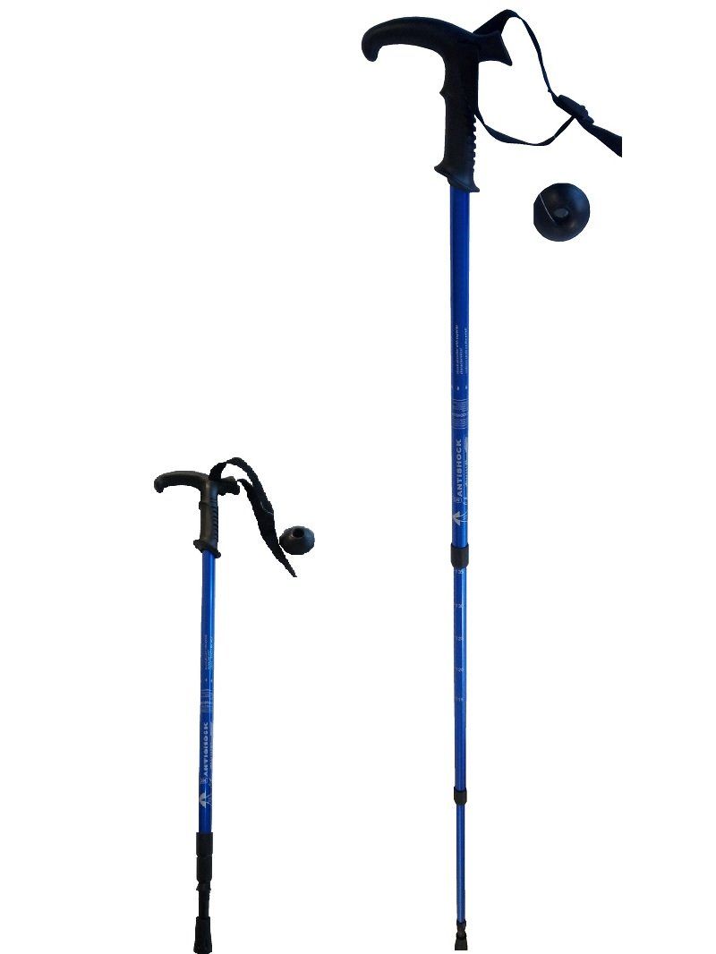 Wanderstöcke: 2er Set Wanderstöcke bis 130 cm - Blau – Neu und originalverpackt aus Werdenberg von EXA-Outdoor 2
