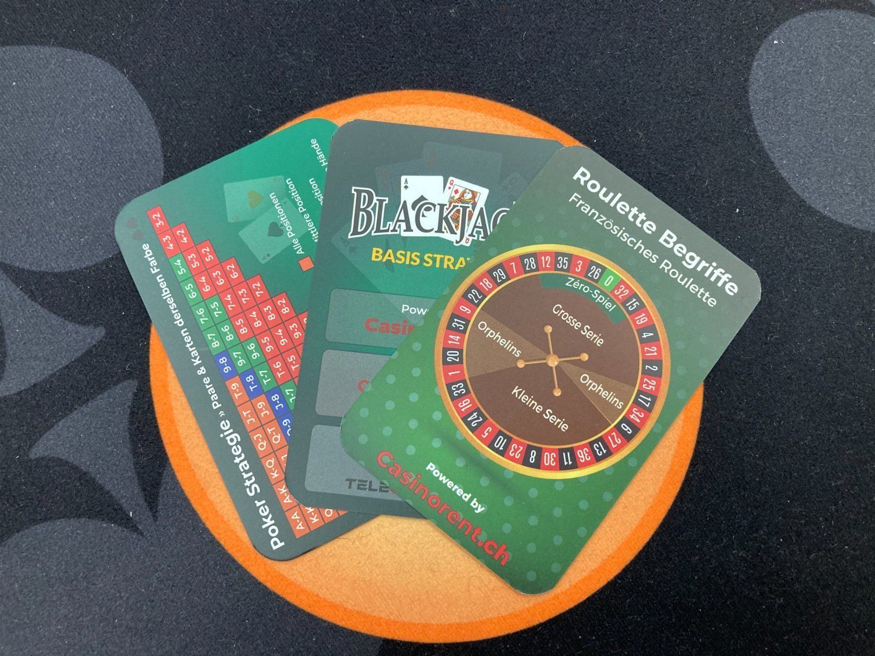 Giochi: Blackjack Basis Strategie Info-Karte – Nuovo (secondo la descrizione) da Zürich venduto da Casinoshop_Schweiz 1