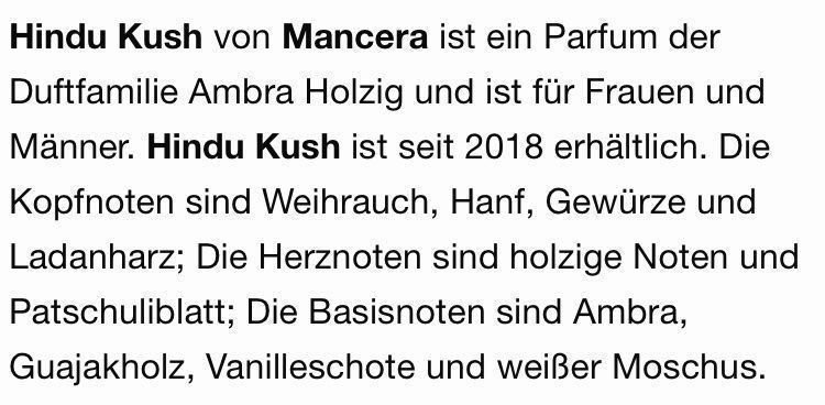 Mancera Profumi & Eau de Toilette: MANCERA HINDU KUSH 2 ml Abfüllung – Nuovo (secondo la descrizione) da St. Gallen venduto da lfs_nxl8 2