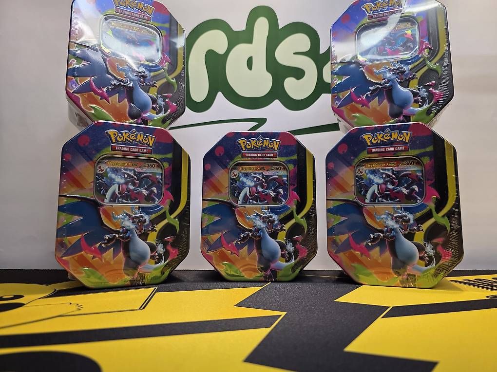 Pokémon Sammelbilder & Trading cards: Pokemon Mega Glurak X ex Tin-Box – Gebraucht aus Zwingen von Cards4U 1