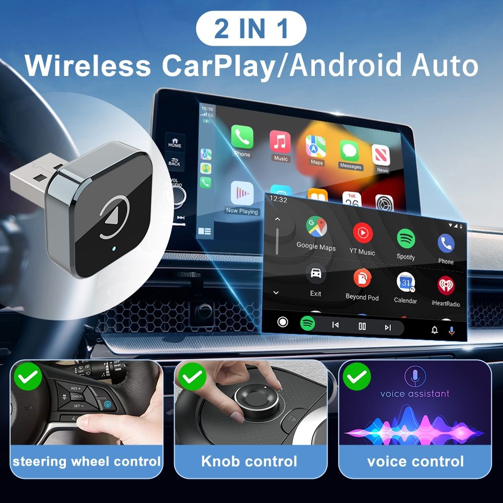 Laufwerke & Adapter: CarPlay Sans Fil pour Apple iPhone & Android – Neu und originalverpackt aus Bulle von Zaman66 7