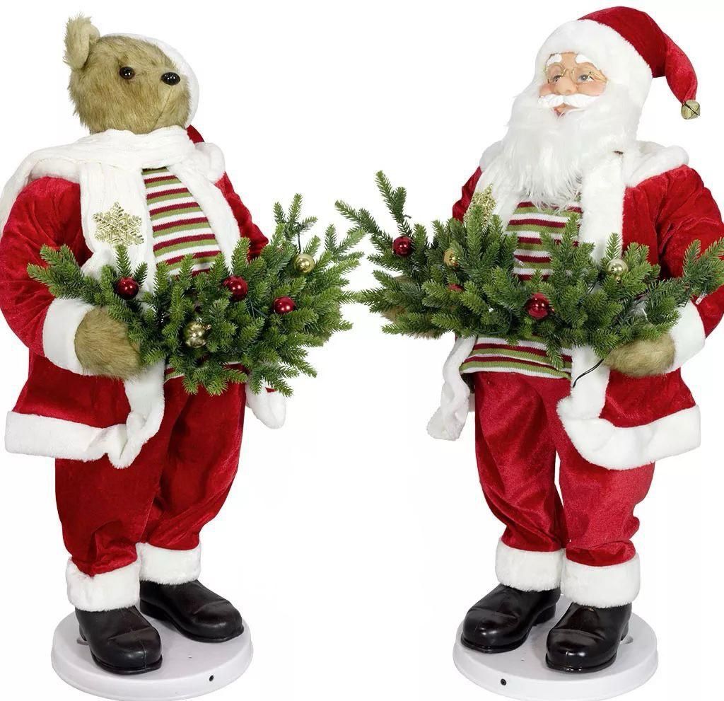 Tutte le decorazioni: AKTION Animierter Weihnachtsmann / Bär 90cm – Nuovo e nell'imballaggio originale da Basel venduto da Seifehuesli 1