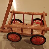 Puppenhaus Leiterwagen Holz 