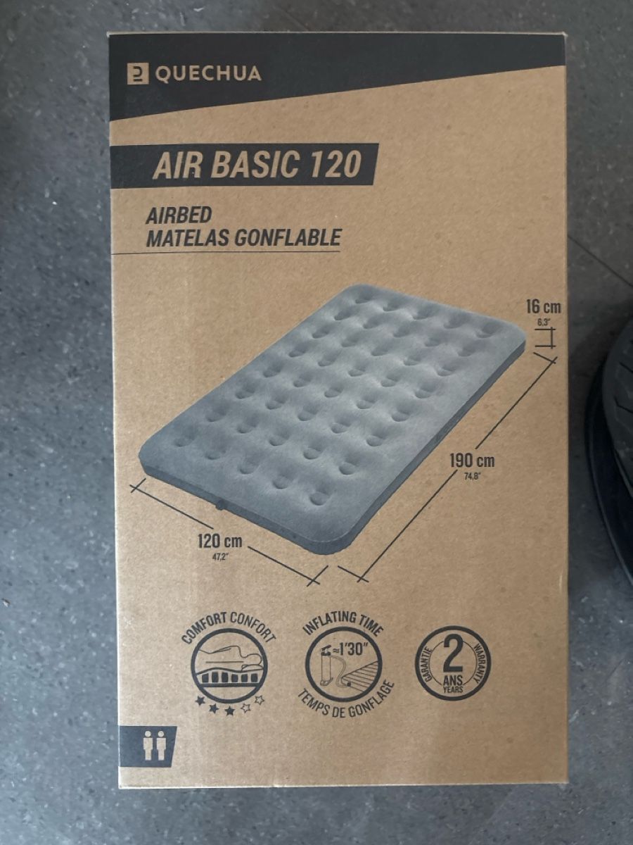 Materassi: Matelas gonflable Quechua Air Basic 120 pomp + 2 ans + pompe – Nuovo (secondo la descrizione) da Versoix venduto da mel_nhs2 1