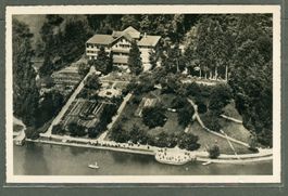 AK sw Wilen Sarnen OW Luftbild Pension Waldheim ≈ 1942