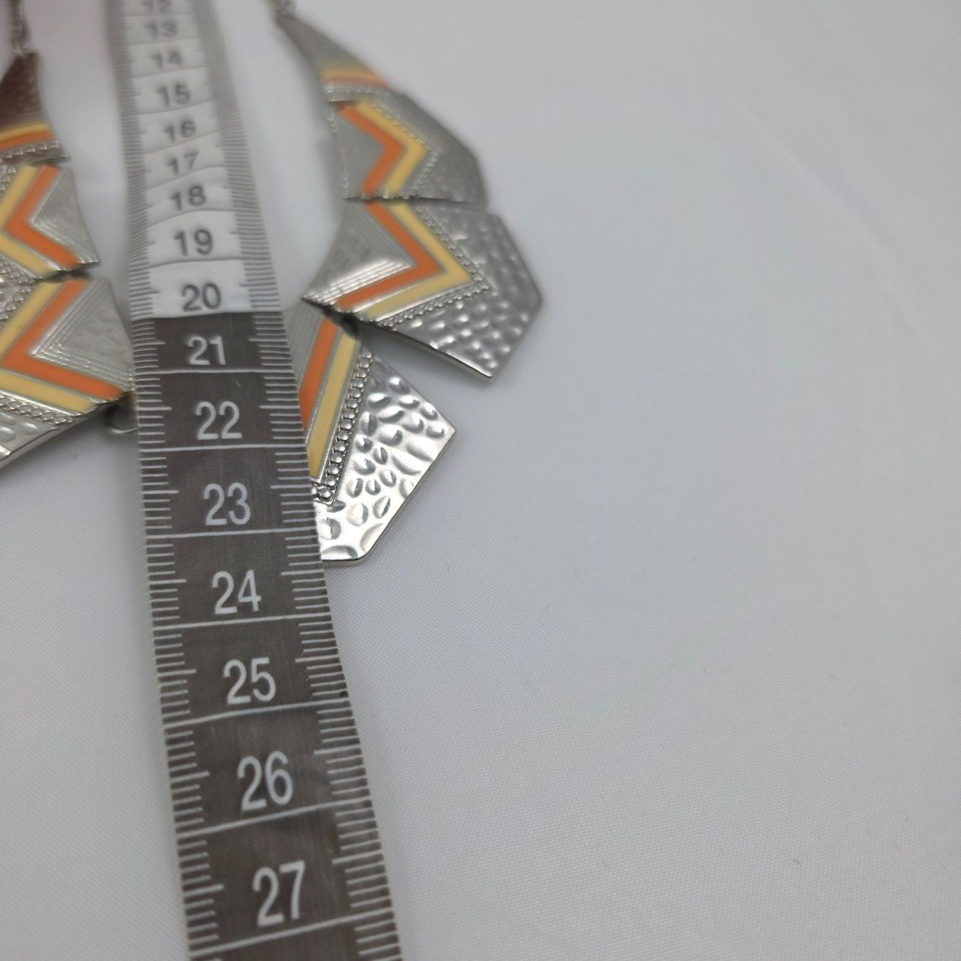 Catenine: Statement Kette mit geometrischem Design, Silberlook 524 – Usato da Wald ZH venduto da Martin79 5