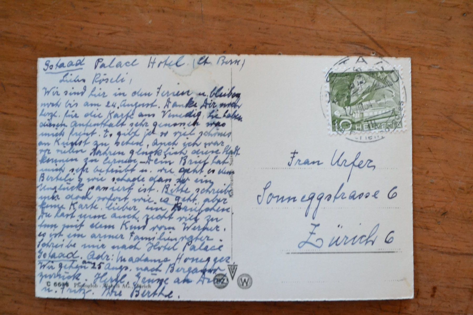 Cartoline postali: AK Gstaad Palace -Pisine – Usato da Beinwil am See venduto da kajak55 1