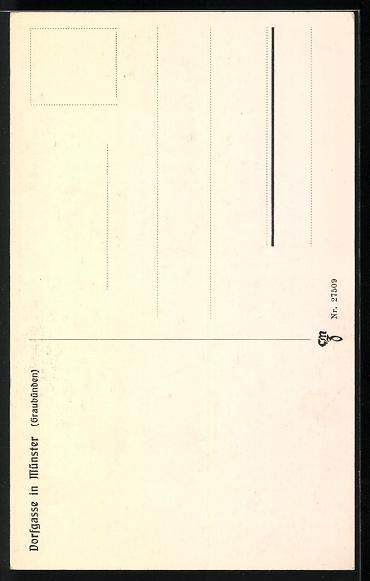 Cartoline postali: Münster /Graubünden, Strasse Dorfgasse – Usato da Berlin venduto da bartko-reher 1