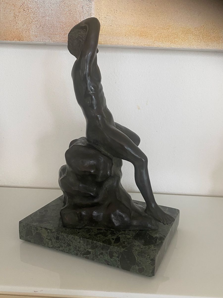 Sculture & Statue: Patinierte Bronzefigur des Narziss – Usato da Luzern venduto da S.Kern01 4