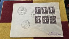 1939 Ballonwettbewerb Landi Zürich mit Rollenmarken