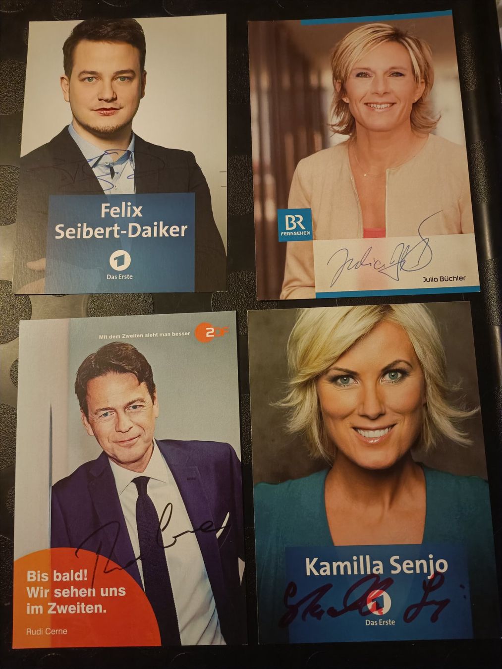 Autografi: TV Mix - 4 signierte Autogrammkarten - Set – Usato da Menziken venduto da Artographs
