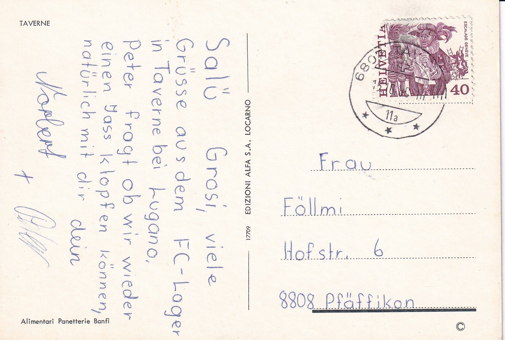 Cartoline postali: Taverne (Diverse Ansichten) /ay – Usato da Hombrechtikon venduto da Rudolf07 1
