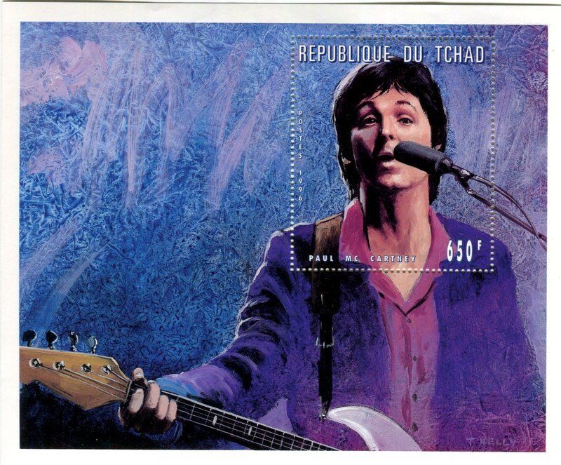 Tutti i francobolli: Block "The Beatles. Paul McCartney". Tschad – Nuovo e nell'imballaggio originale da Basel venduto da Butsch5