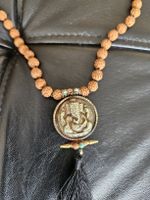 Ganesha Halskette aus Bali mit Rudraksha-Perlen – Boho Ethno