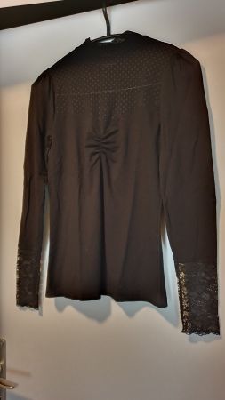 Vive Maria Langarmshirt mit Spitze in schwarz