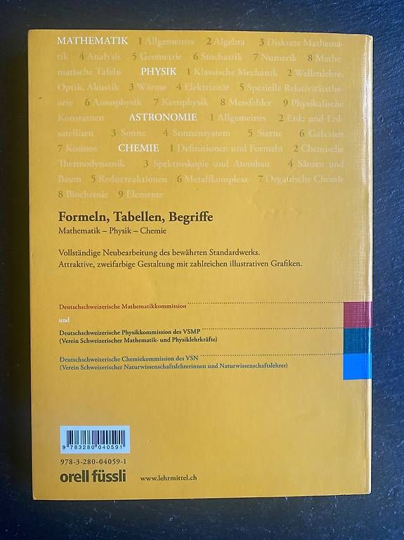 Bücher: Begriffe Formeln Tabellen – Gebraucht aus Zürich von evidence.1992 1
