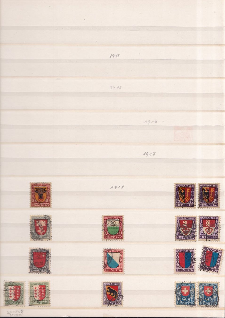 Tutti i francobolli: Pro Juventute Briefmarken-Seiten ab 1918 – Usato da Münchwilen AG venduto da Nesar