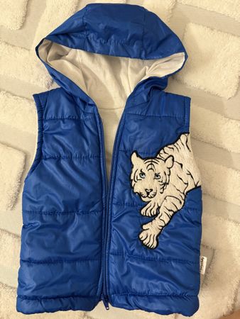 Weste Kinder blau Grösse 86/92 Monate mit Tiger