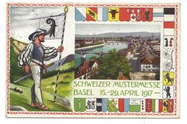 Werbung: Schweizer Mustermesse - Basel - Wappen Litho - 1917