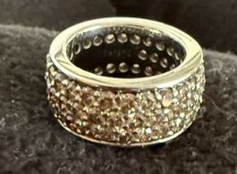 81cognac Brillanten/Bandring 1cm, Weissgold 750 Gr. ca.53