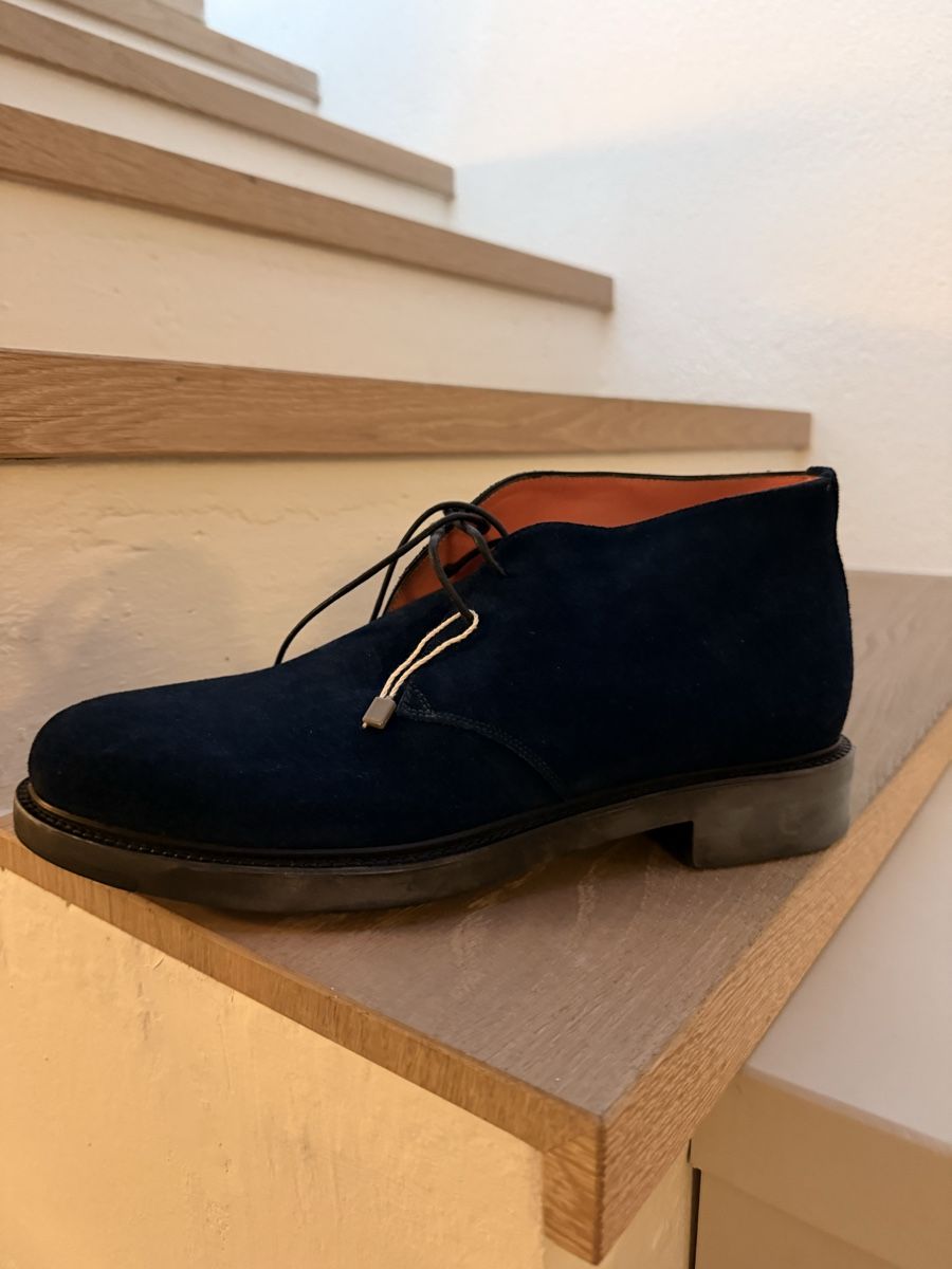 Santoni Herrenschuhe: Santoni Ankle Boots Dunkelblau Wildleder  – Neu und originalverpackt aus Oberwil b. Zug von eli_q5dp 2
