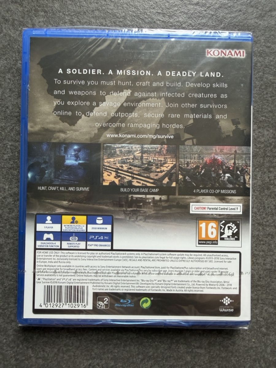 Giochi: Metal Gear Survive PS4 – Nuovo (secondo la descrizione) da Zürich venduto da cENS0R 1