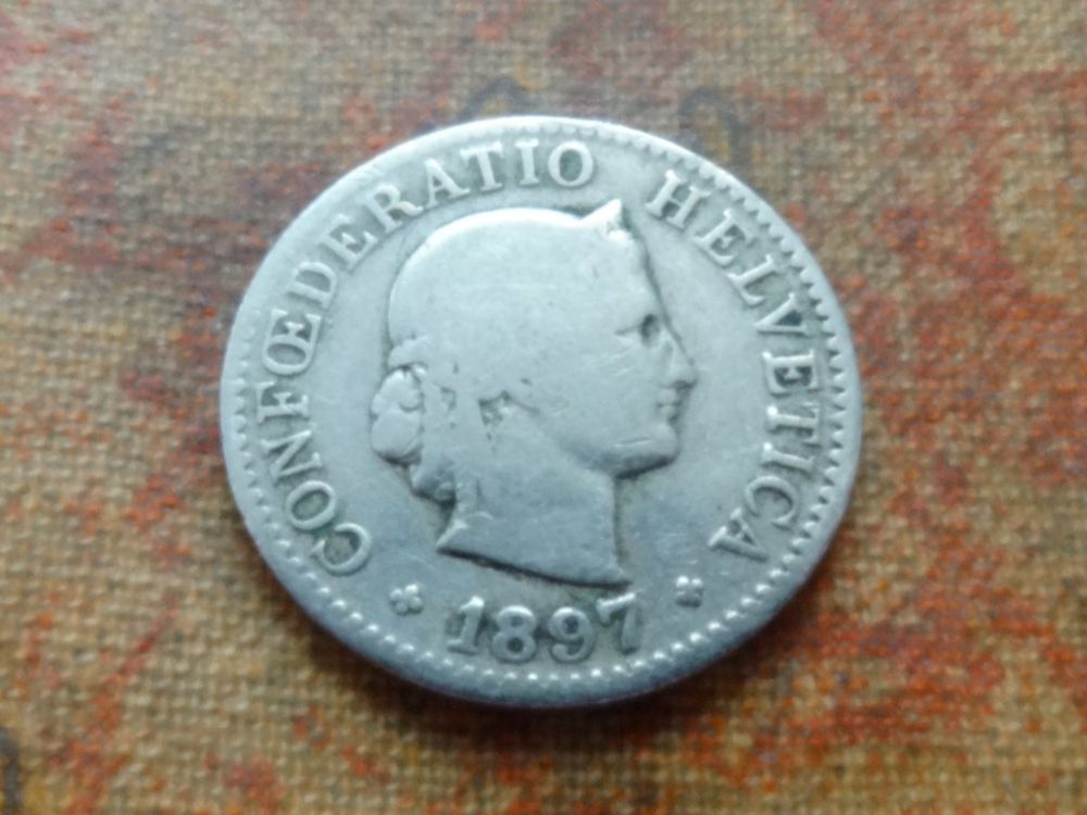 Tutti le monete: 5 Rp. 1897 – Usato da Romanel-sur-Lausanne venduto da Swift13