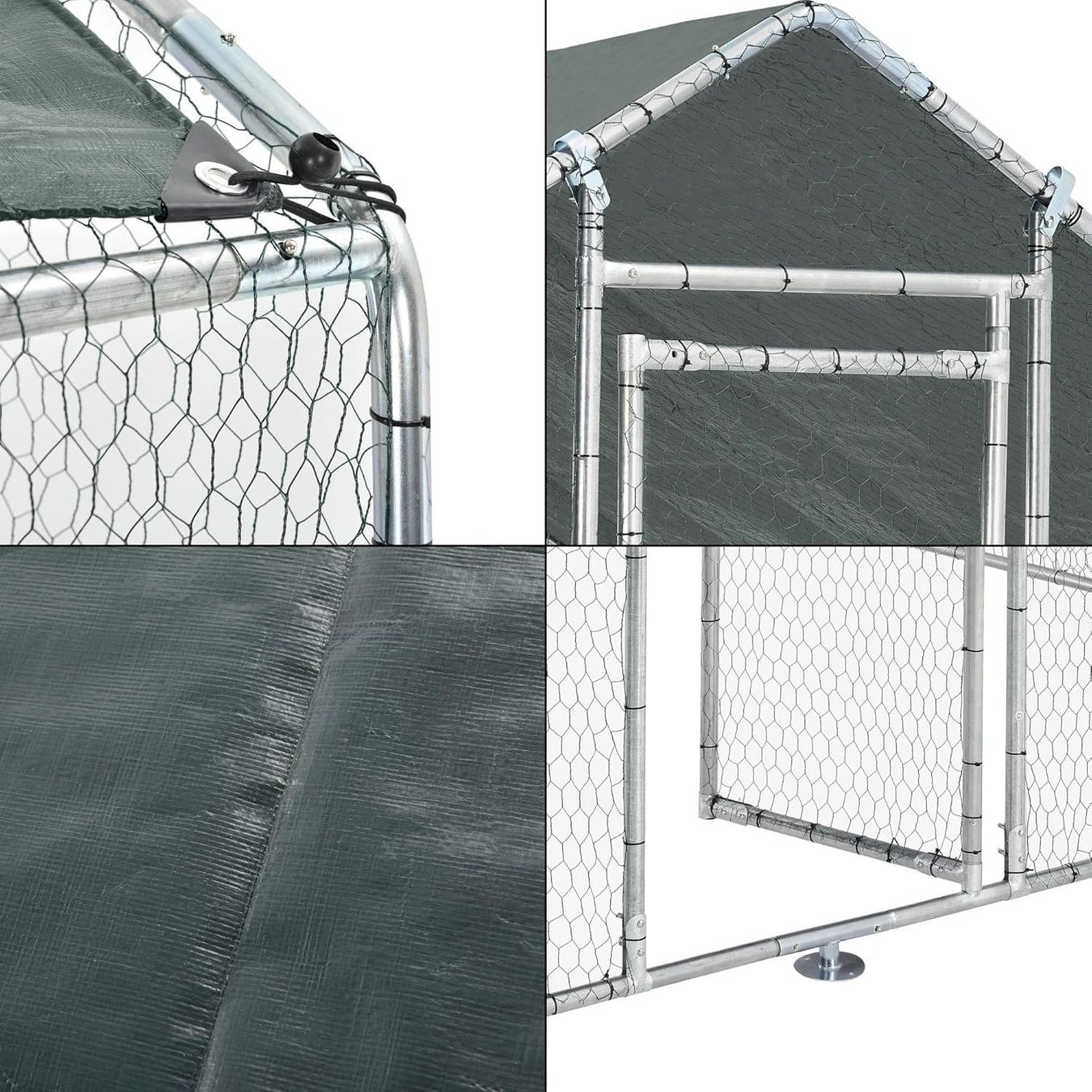 Gabbie, trasporto & Sicurezza: Freilaufgehege 2x2x2m mit Sonnendach – Nuovo e nell'imballaggio originale da Bottighofen venduto da zaap 4